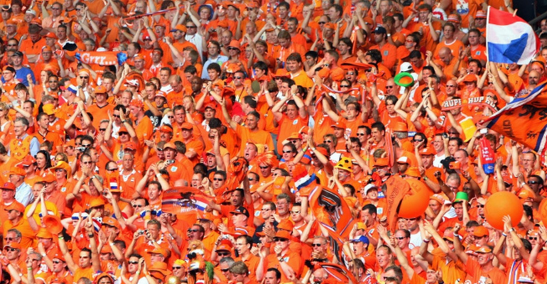supporters, van , oranje, publiek