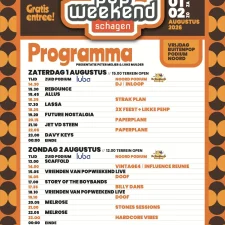 Programma, popweekend, schagen, 2026